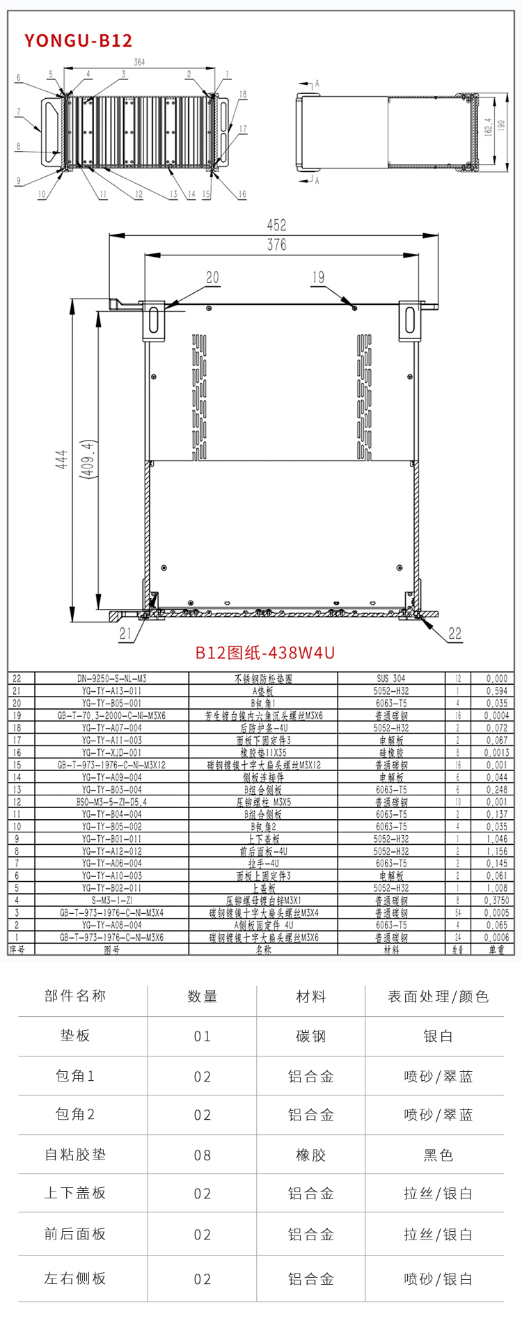 科研儀器鋁合金機箱