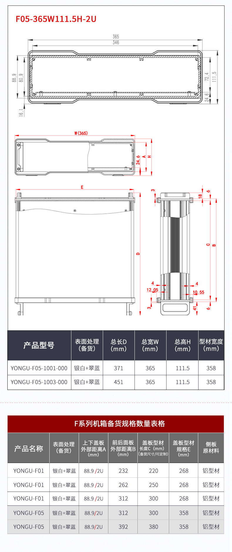 手提式非標準鋁合金機箱